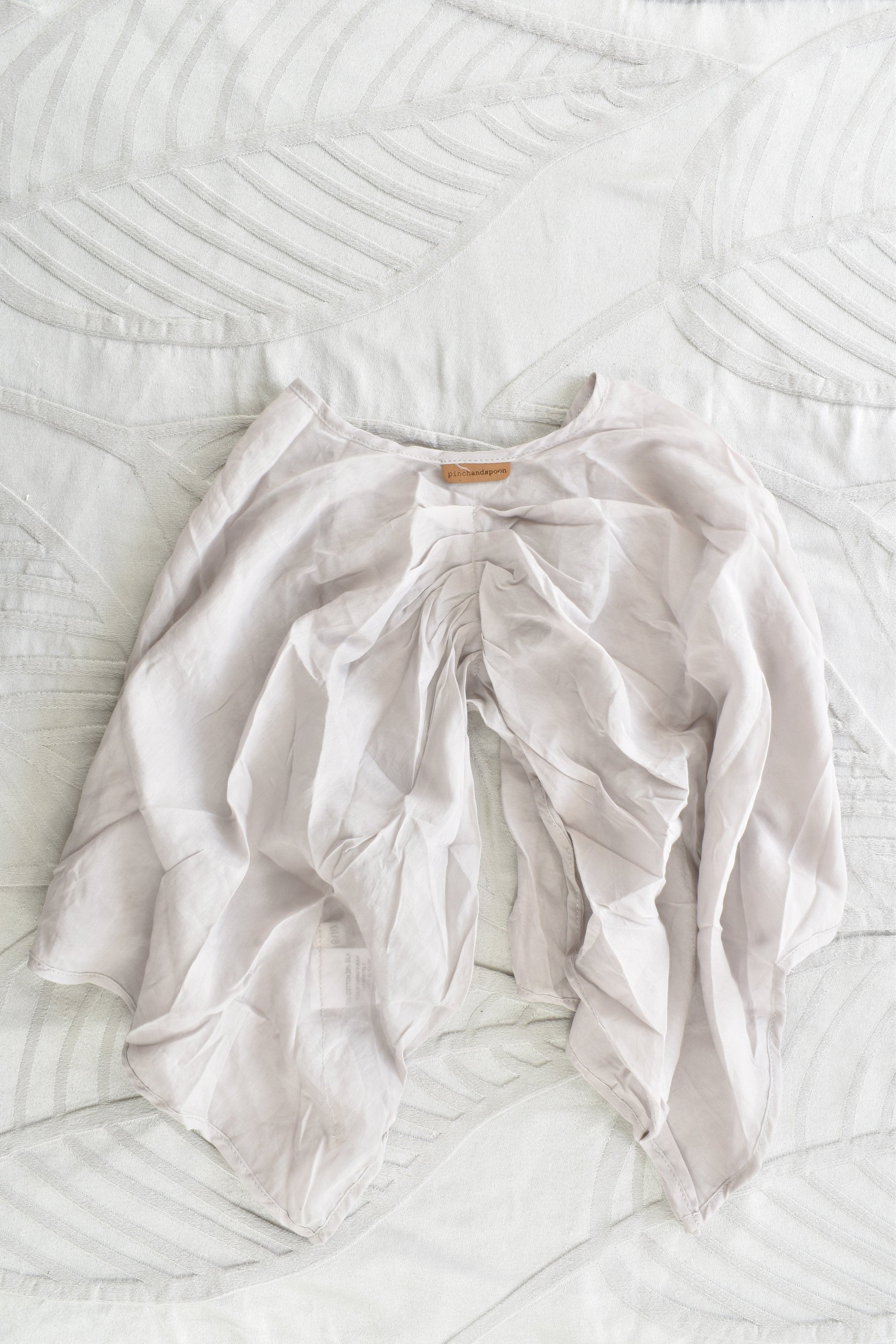 NEW Pinch and Spoon Silk/Cotton Bolero Grey