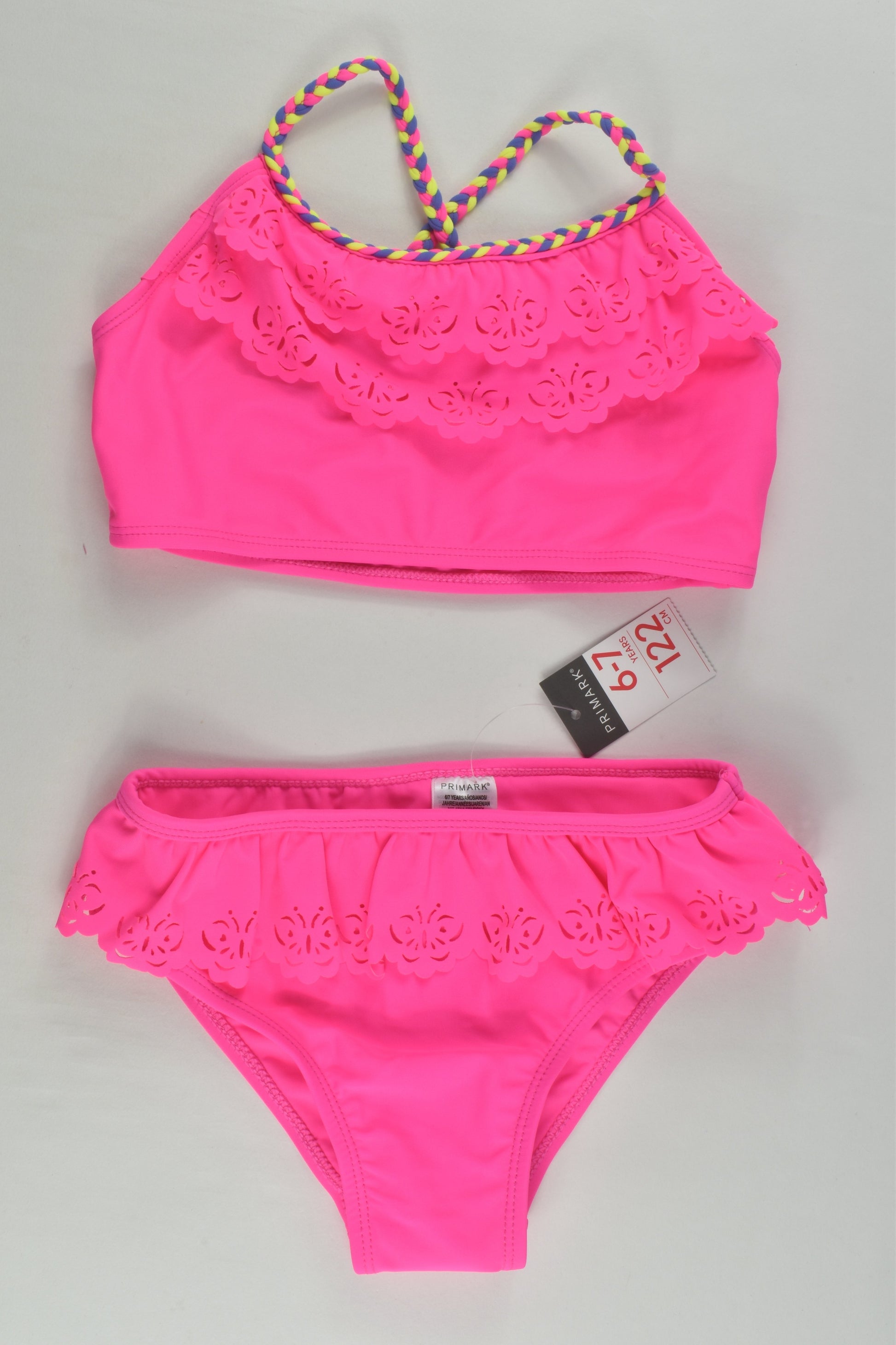 NEW Primark Size 6/7 Pink Two Piece Bathers