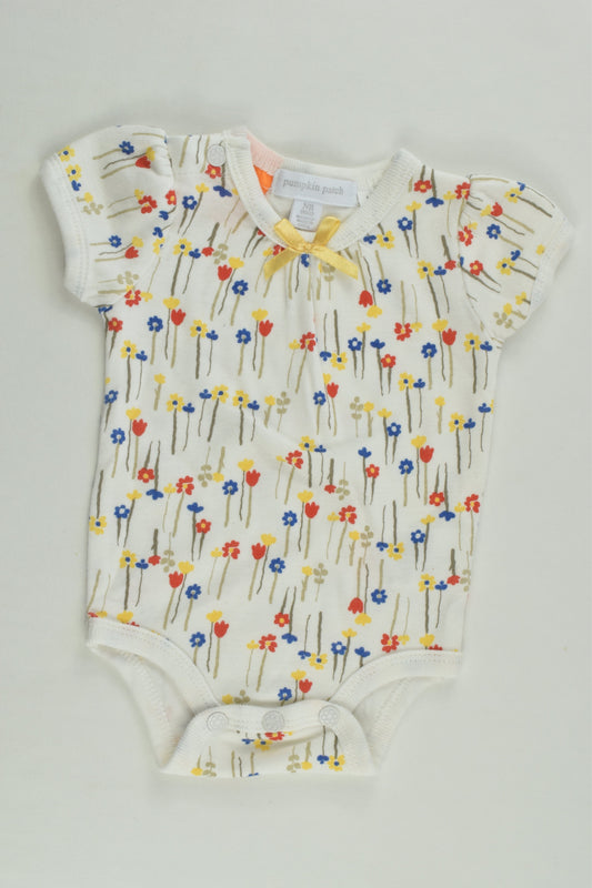 NEW Pumpkin Patch Size 0000 Flowers Bodysuit