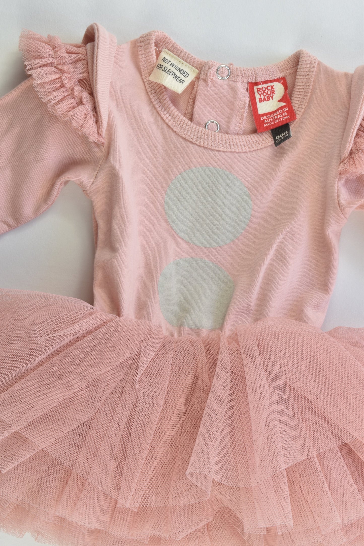 NEW Rock Your Baby Size 0-3 months (000) Bodysuit with Tulle