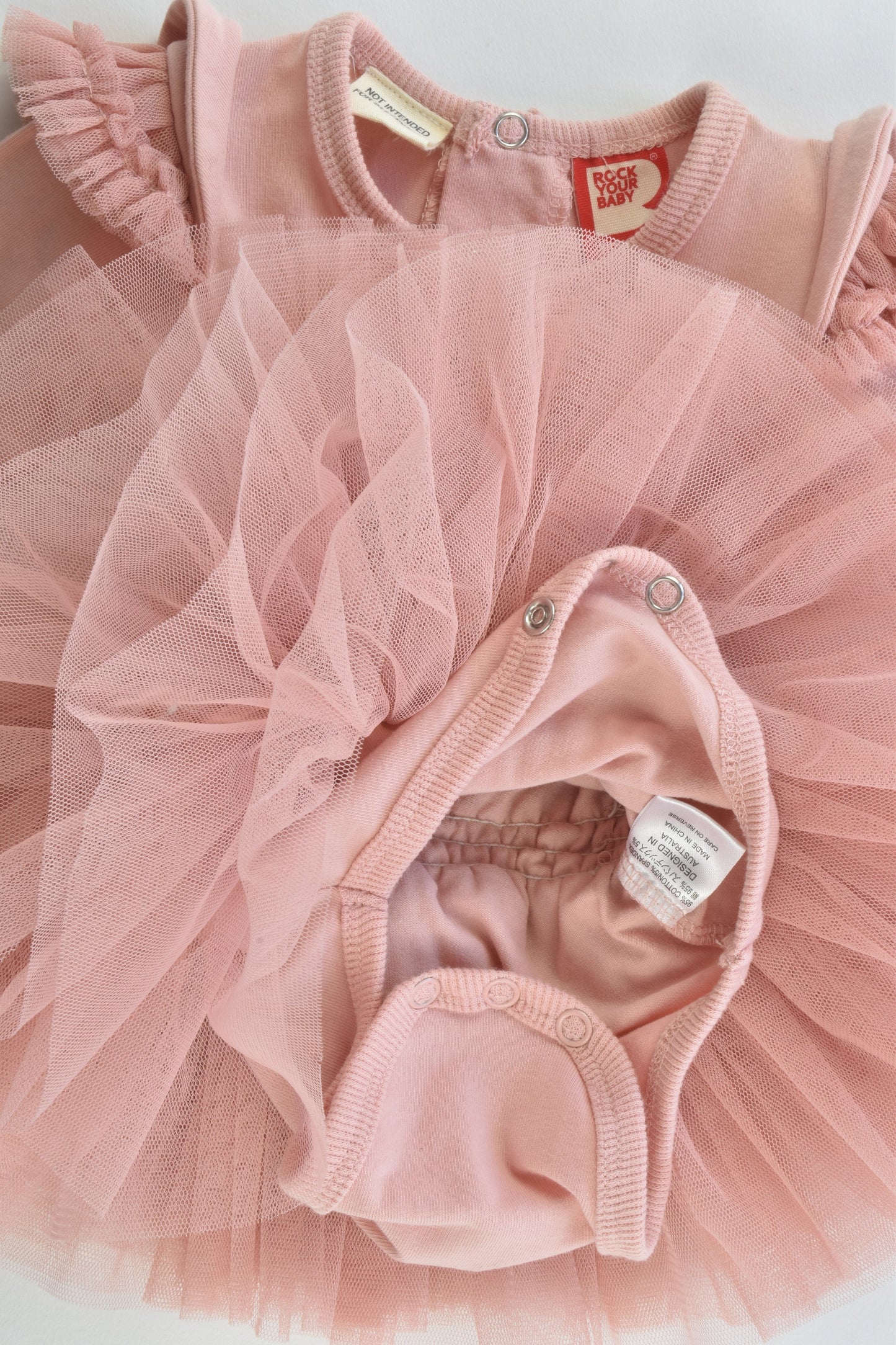 NEW Rock Your Baby Size 0-3 months (000) Bodysuit with Tulle