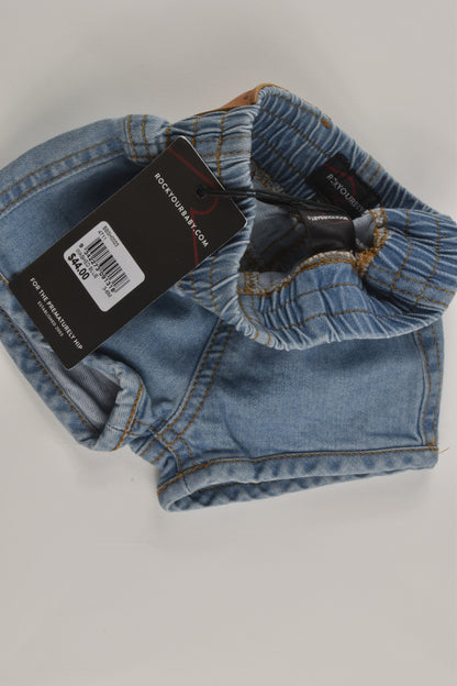 NEW Rock Your Baby Size 00 Denim Shorts