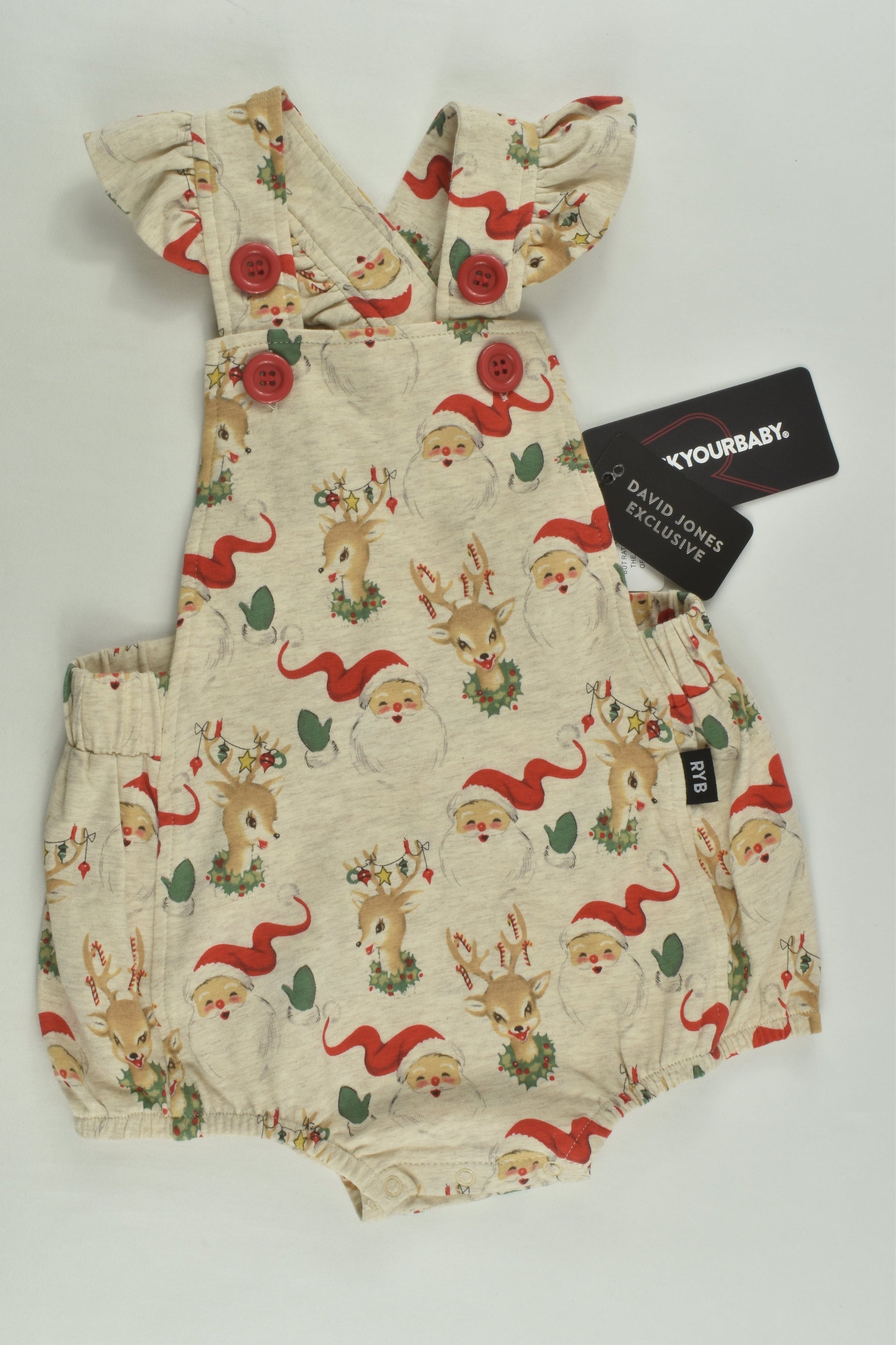 NEW Rock Your Baby Size 2 Christmas Bubble Romper