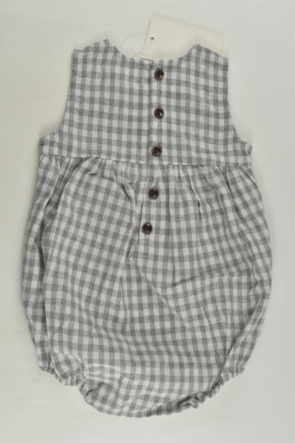 NEW Ruffets & Co Size 1 Linen Blend Romper