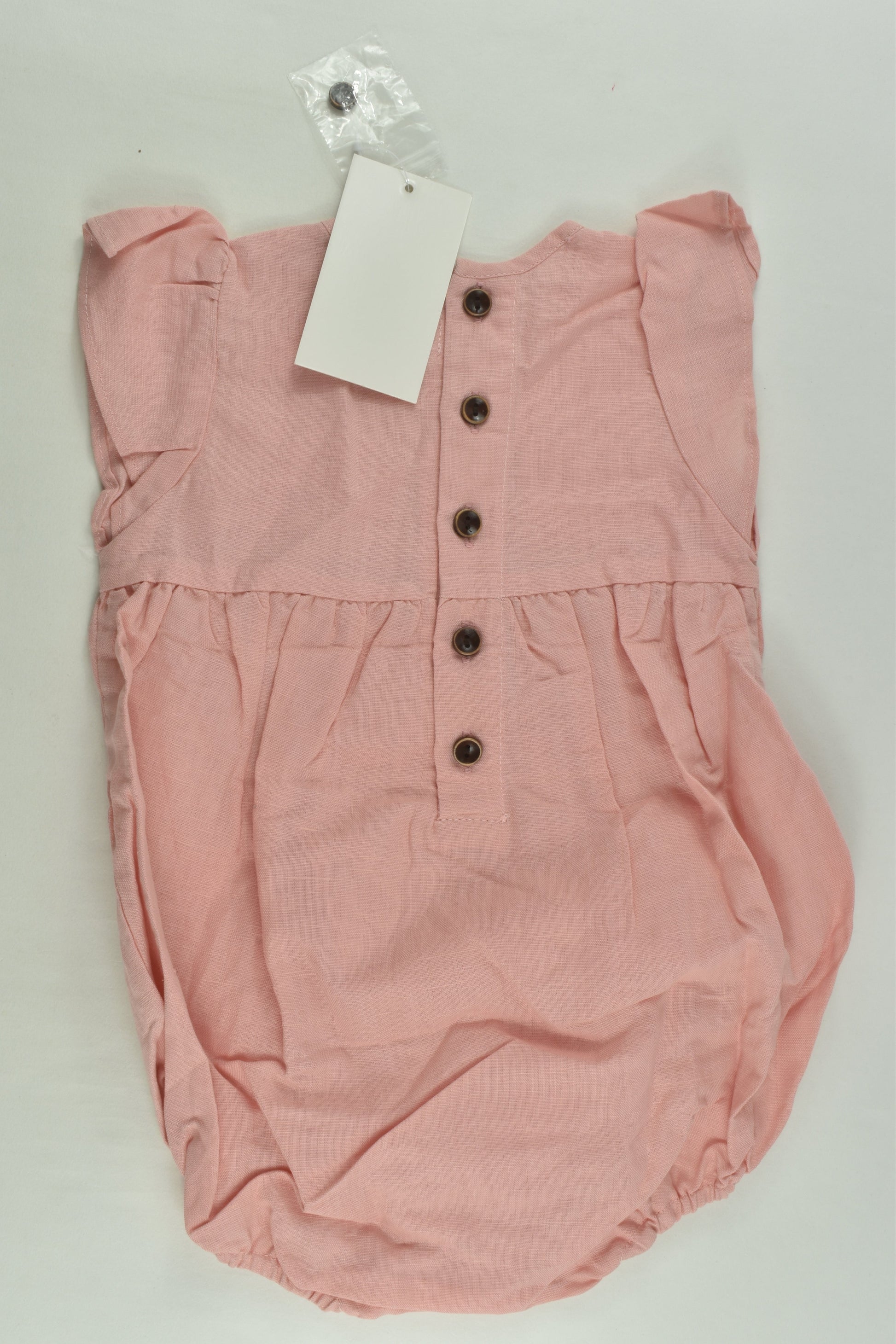 NEW Ruffets & Co Size 1 Linen Blend Romper