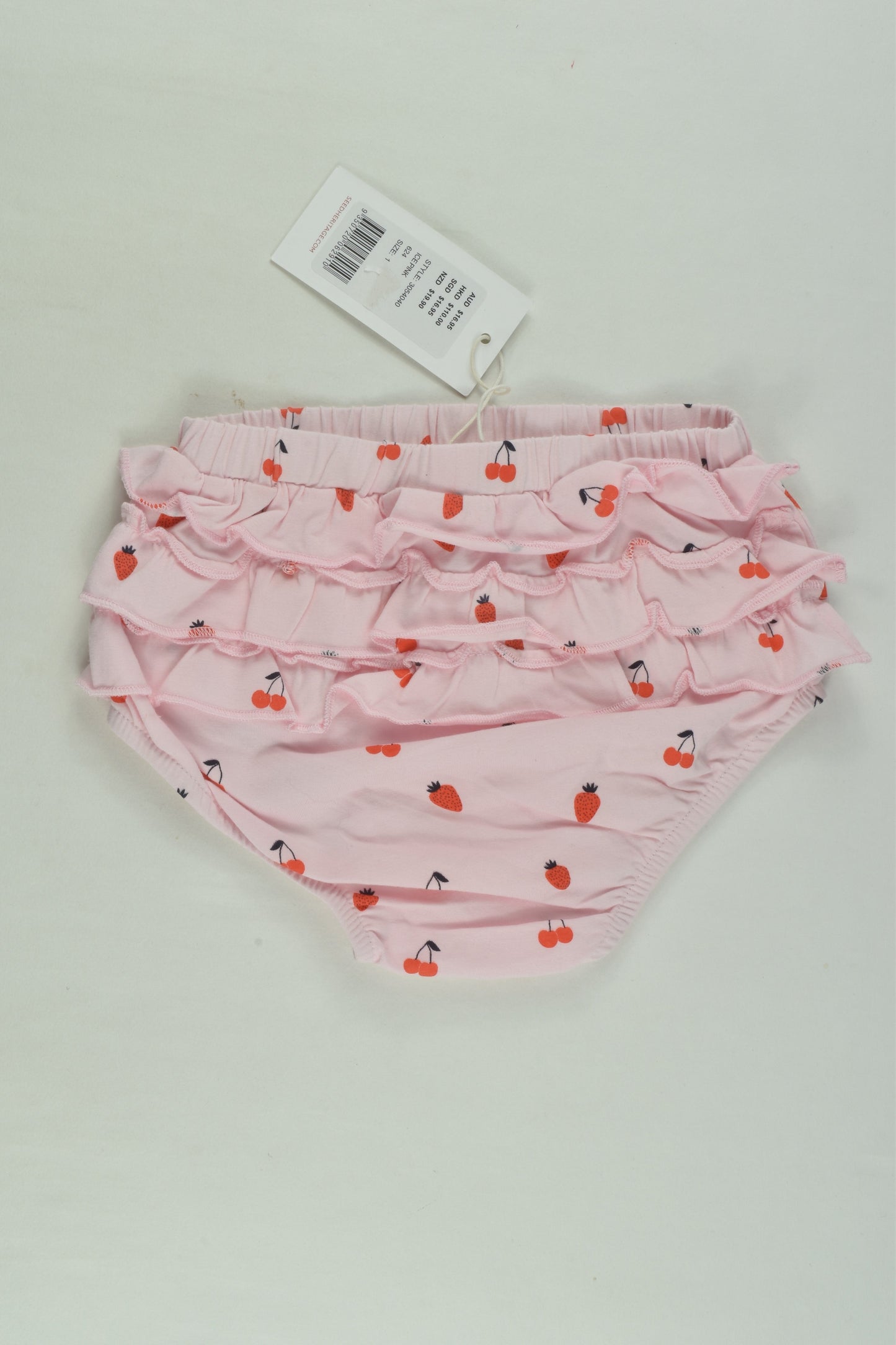 NEW Seed Heritage Size 1 Strawberries and Cherries Bloomers