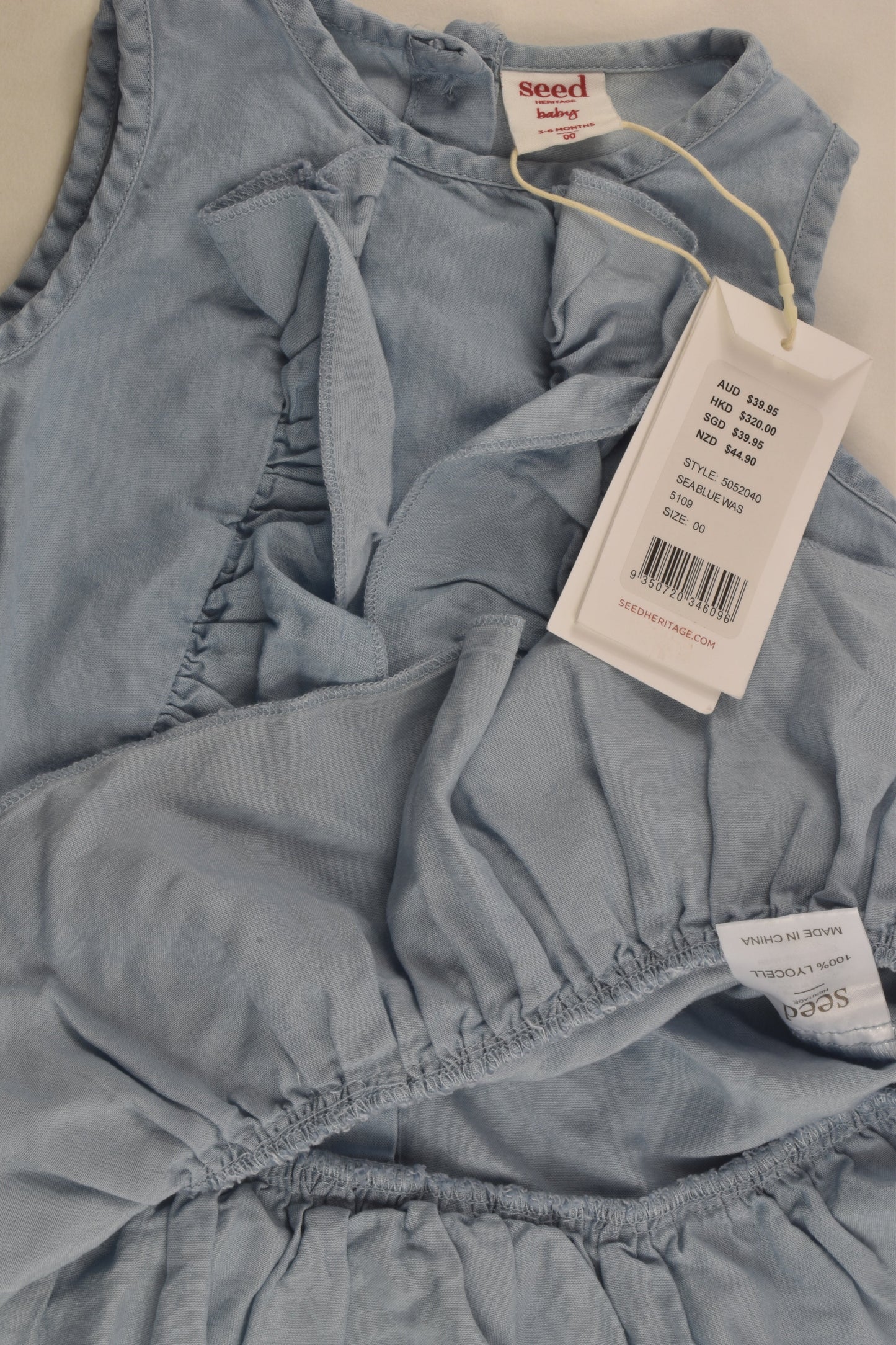 NEW Seed Size 00 Denim Ruffle Dress