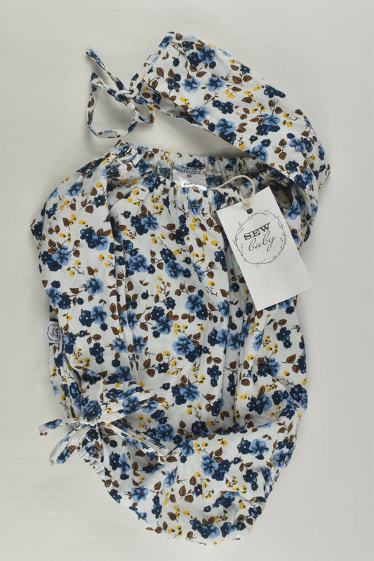 NEW Sew Baby Size 0 Handmade Floral Romper