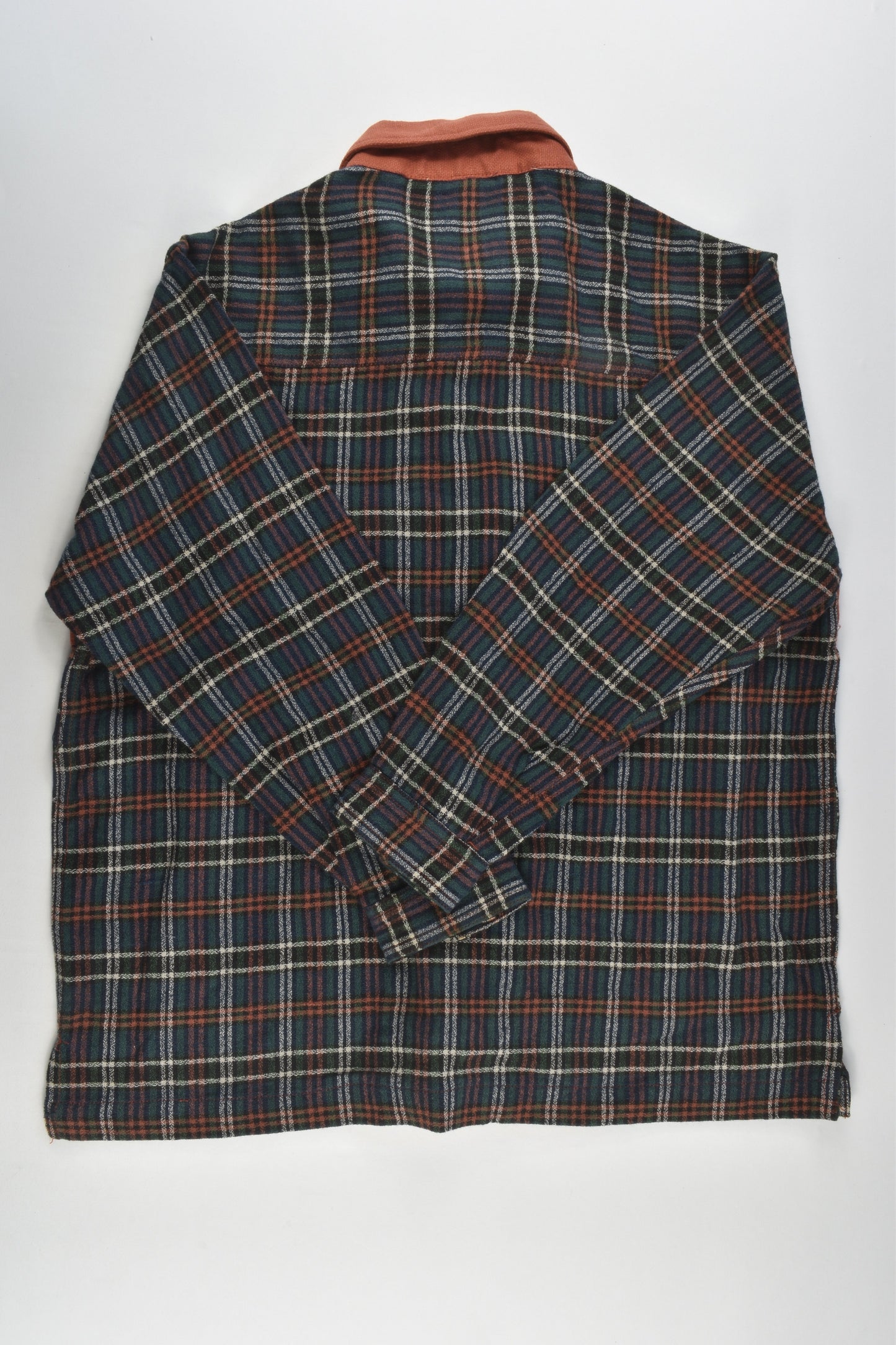 NEW Simply Basics Size 10 Checked Linen-feel Shirt
