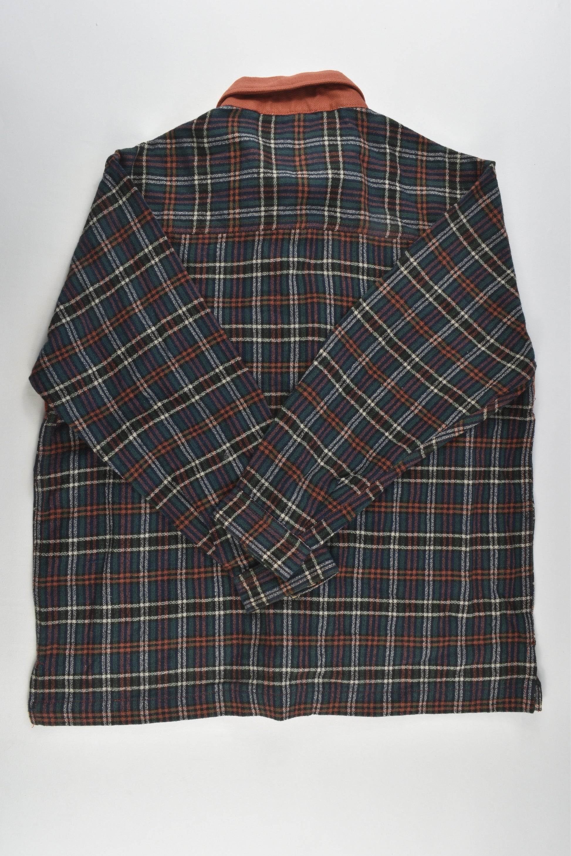 NEW Simply Basics Size 10 Checked Linen-feel Shirt