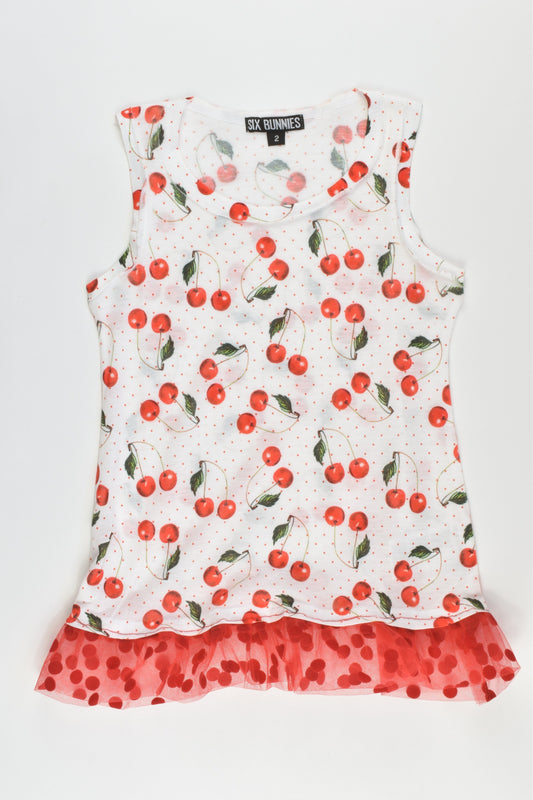 NEW Six Bunnies Size 2 Cherries Dress
