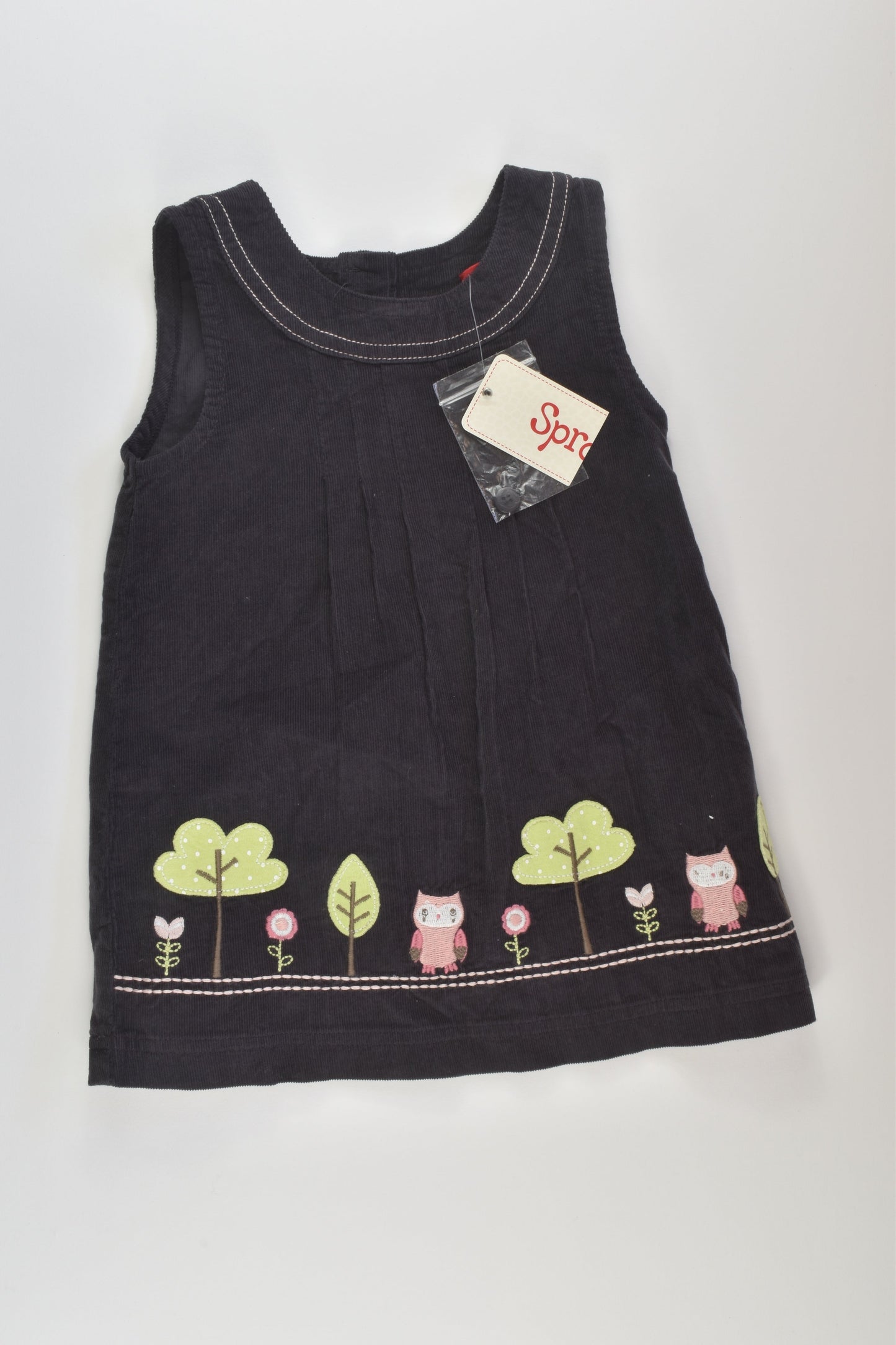 NEW Sprout Size 0 Owl Cord Dress