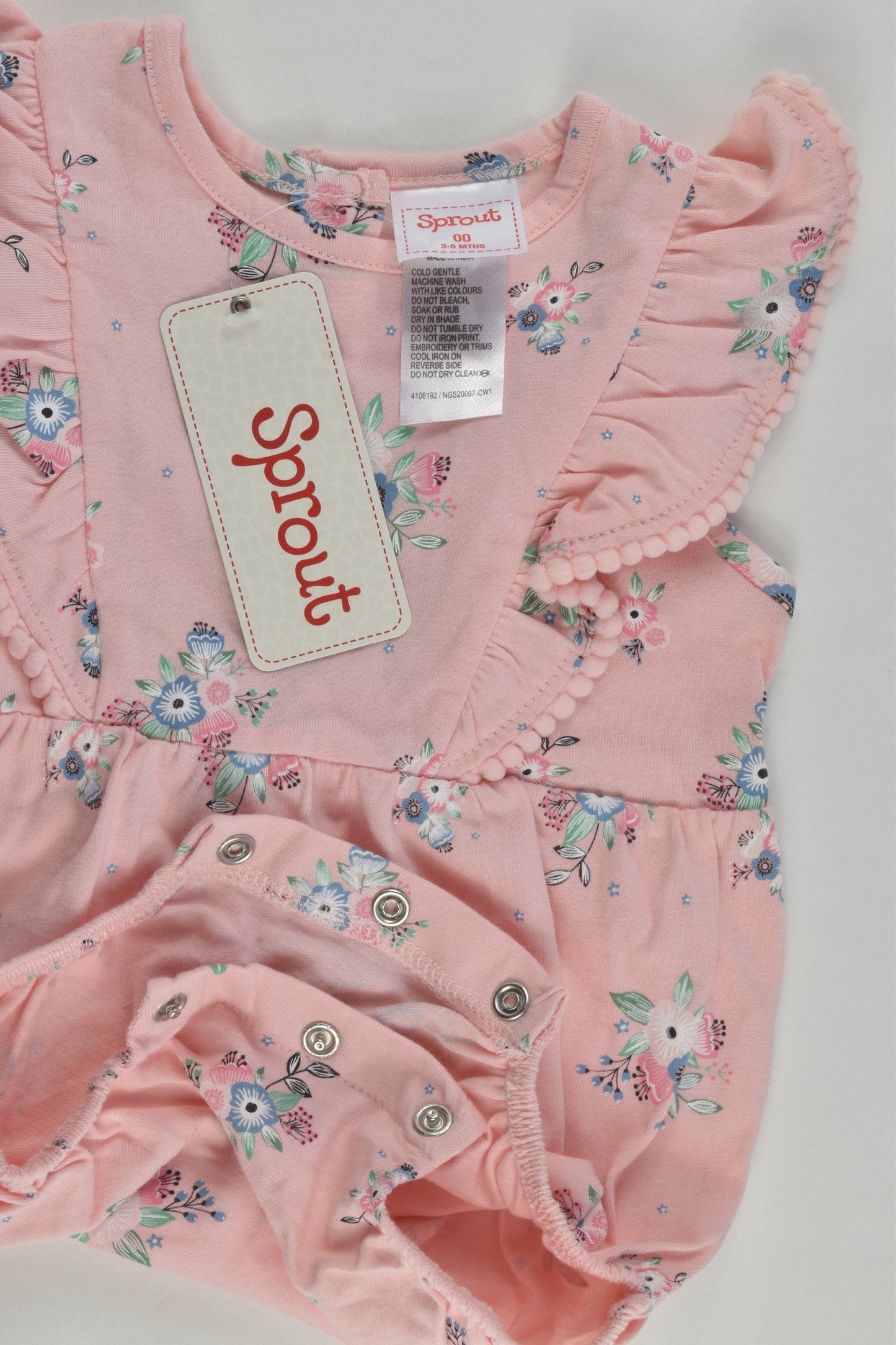 NEW Sprout Size 00 Floral Romper