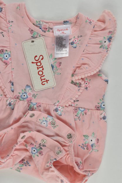 NEW Sprout Size 00 Floral Romper