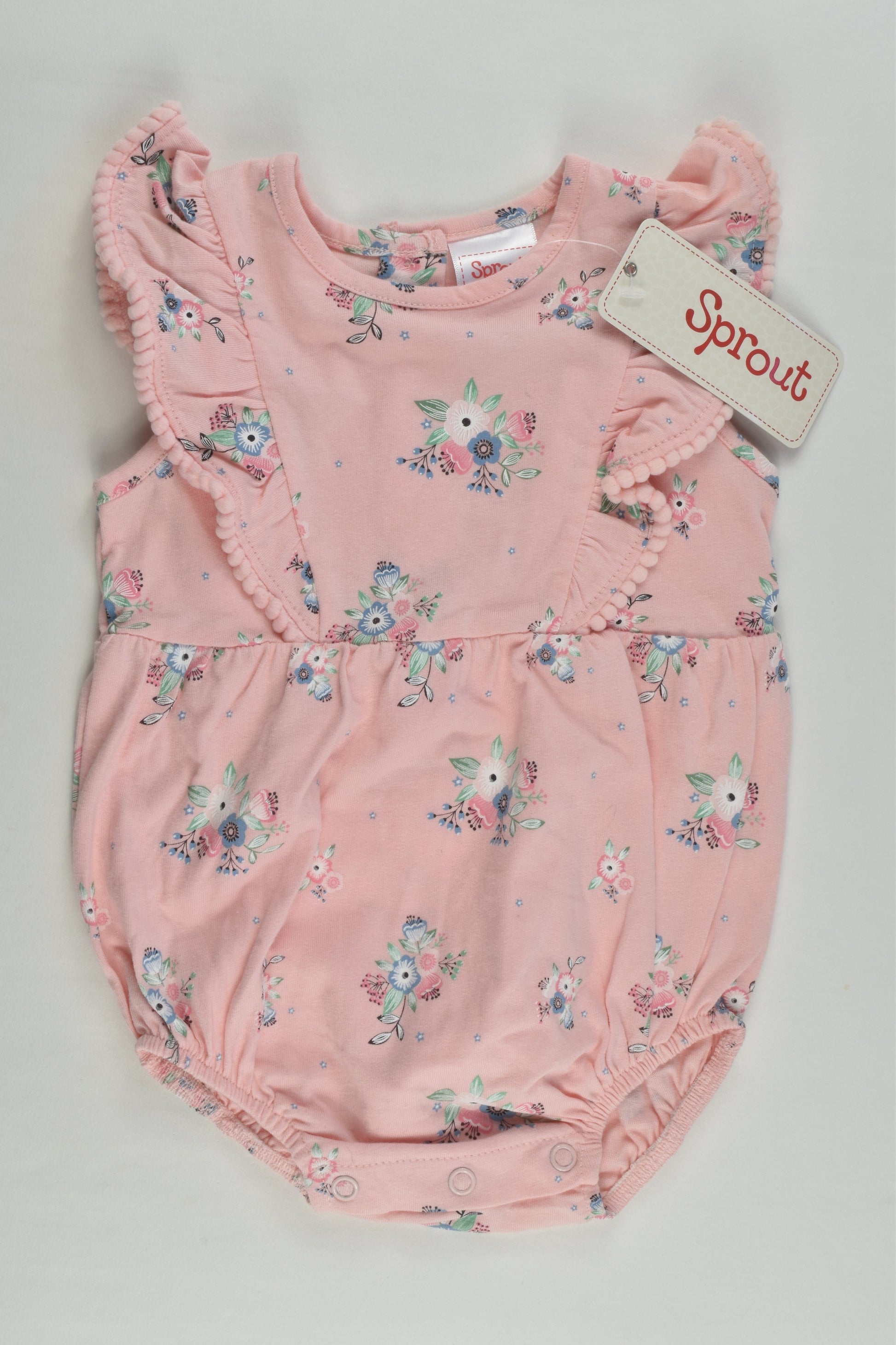 NEW Sprout Size 00 Floral Romper