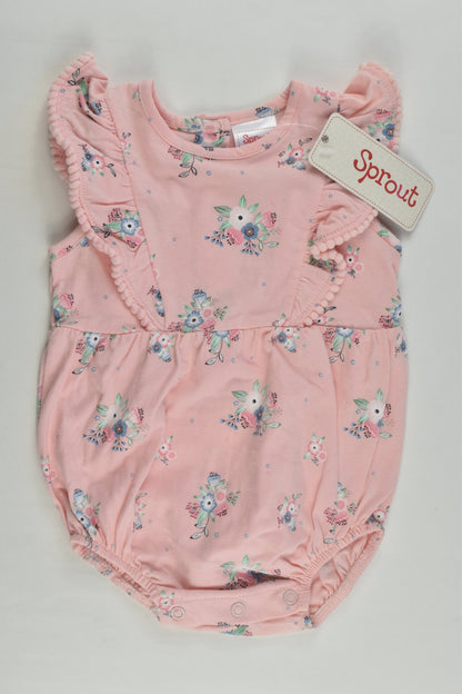 NEW Sprout Size 00 Floral Romper
