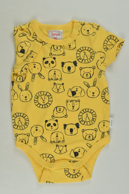 NEW Sprout Size 000 Cute Animals Bodysuit