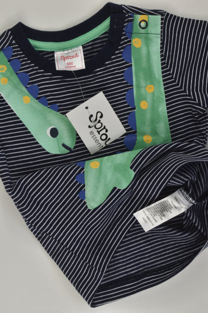 NEW Sprout Size 000 Dinosaur T-shirt