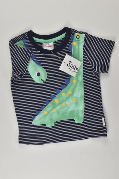 NEW Sprout Size 000 Dinosaur T-shirt
