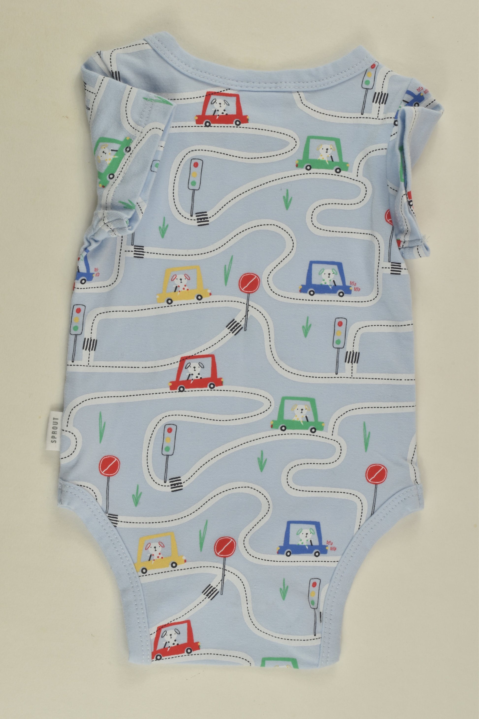 NEW Sprout Size 0000 Vehicles Bodysuit