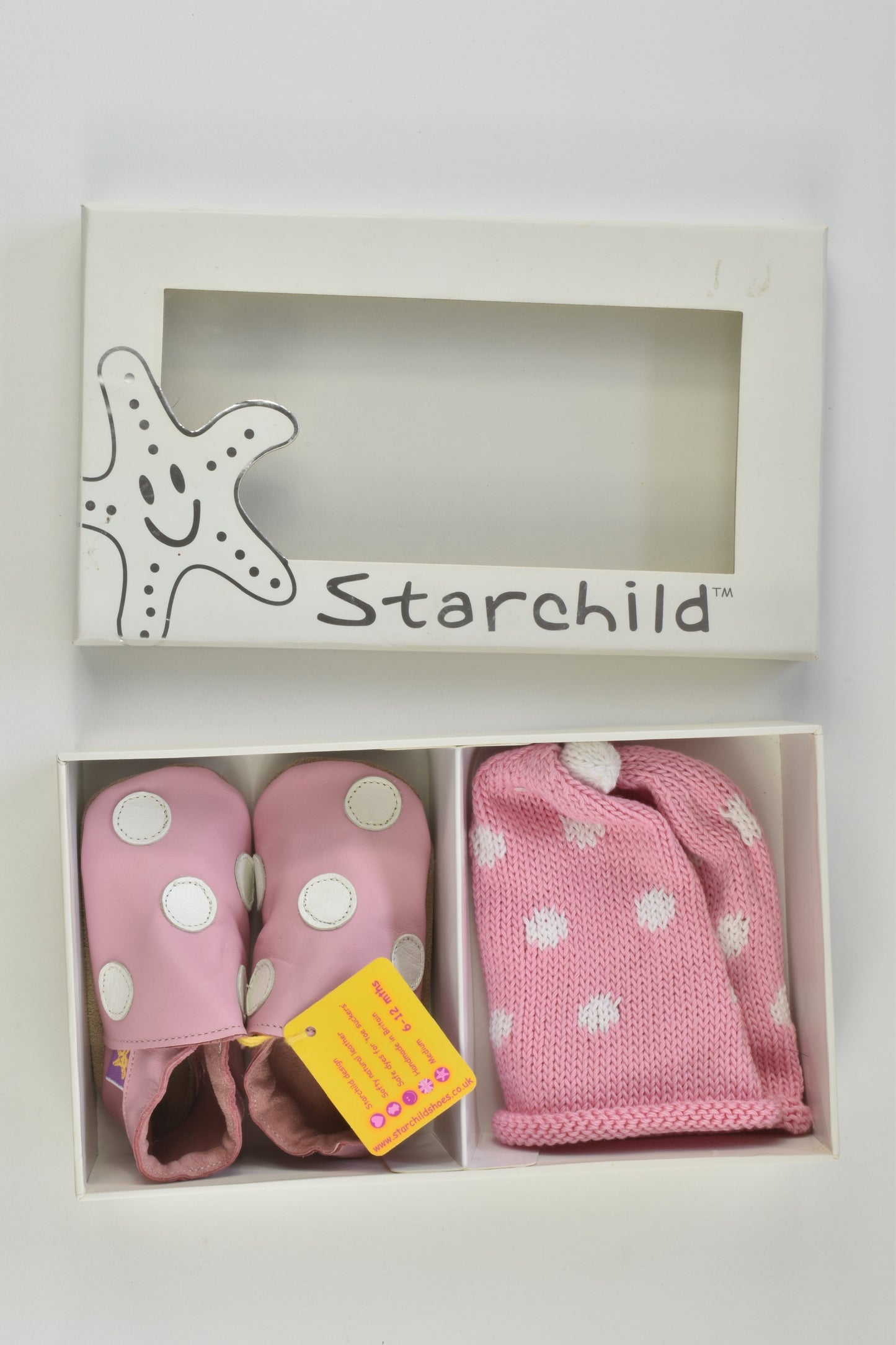 NEW Starchild Size 0 Leather Slippers and Knit Beanie