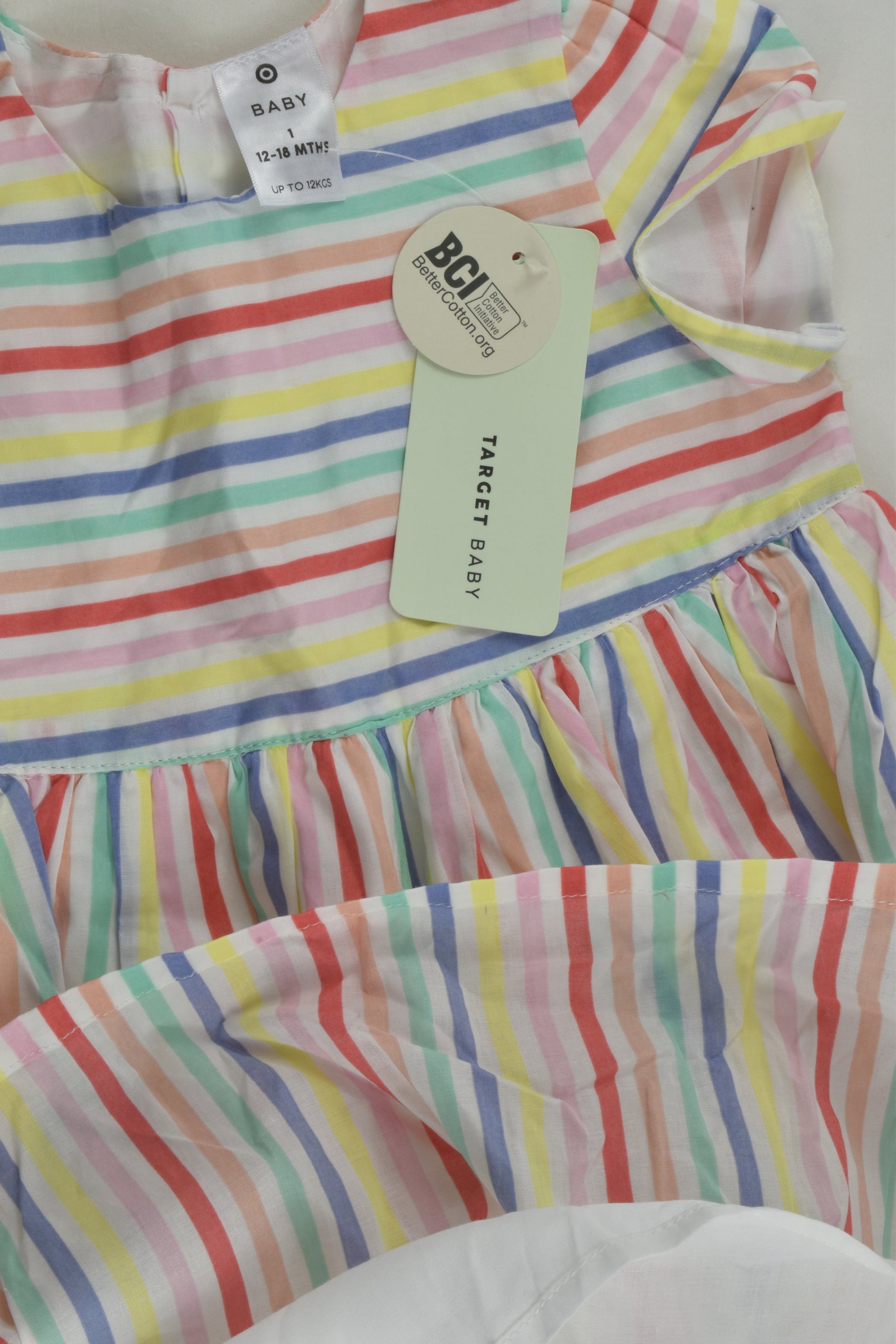 NEW Target Size 1 Lined Rainbow Stripes Dress