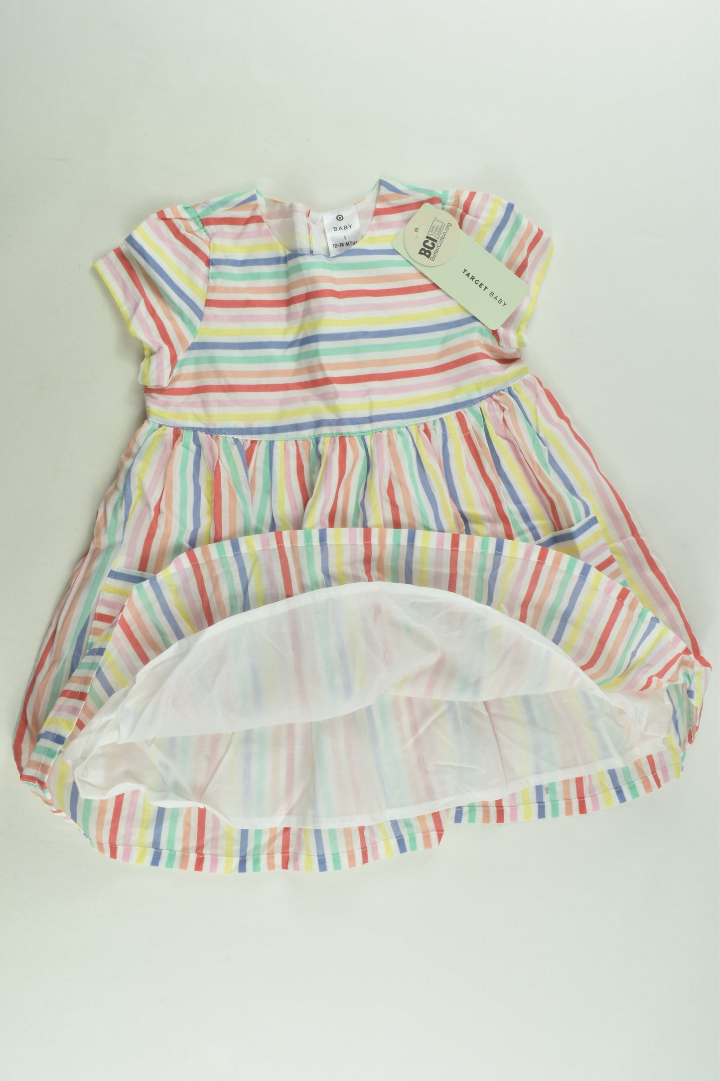 NEW Target Size 1 Lined Rainbow Stripes Dress