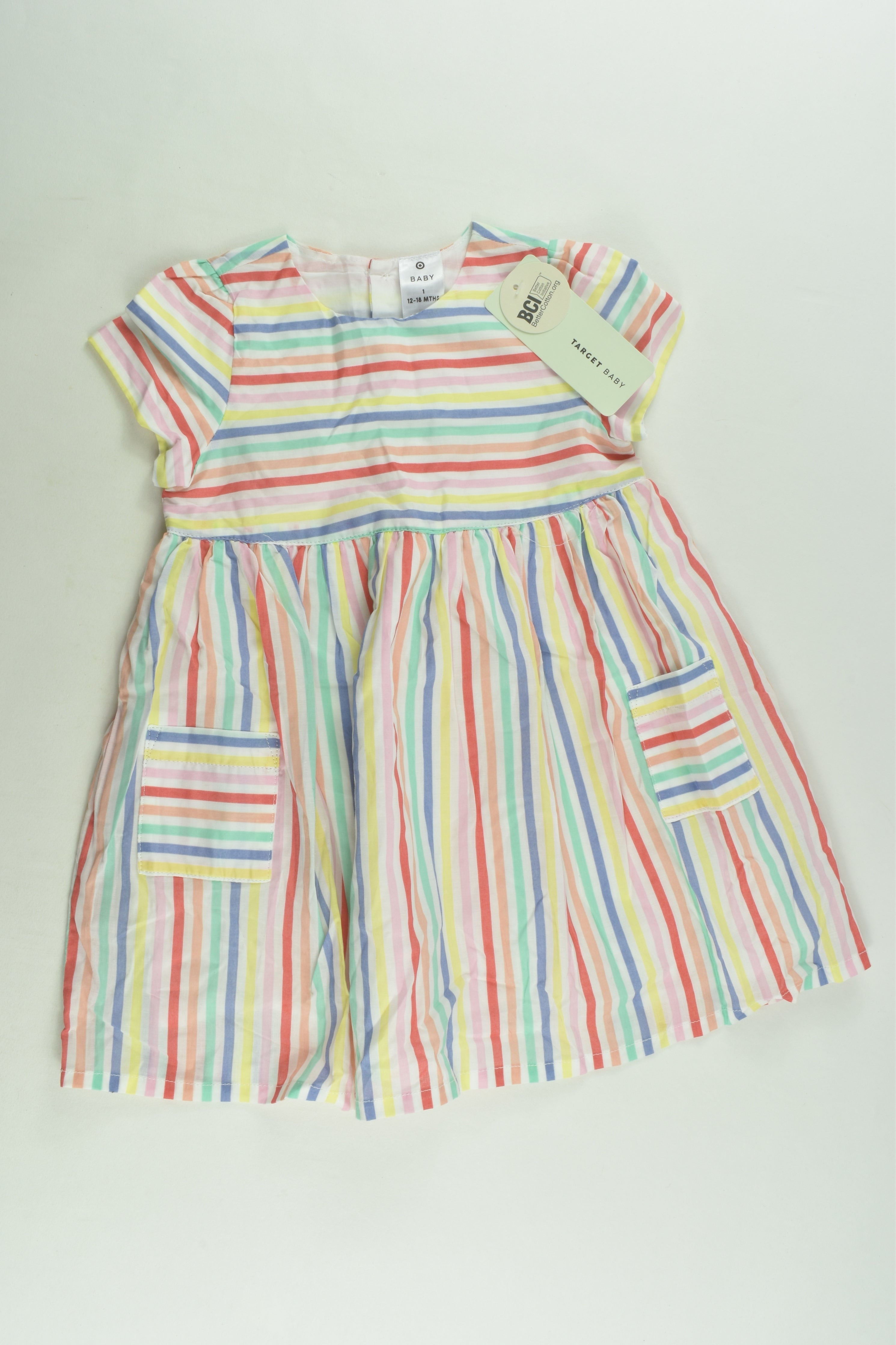 NEW Target Size 1 Lined Rainbow Stripes Dress MiniMe Preloved