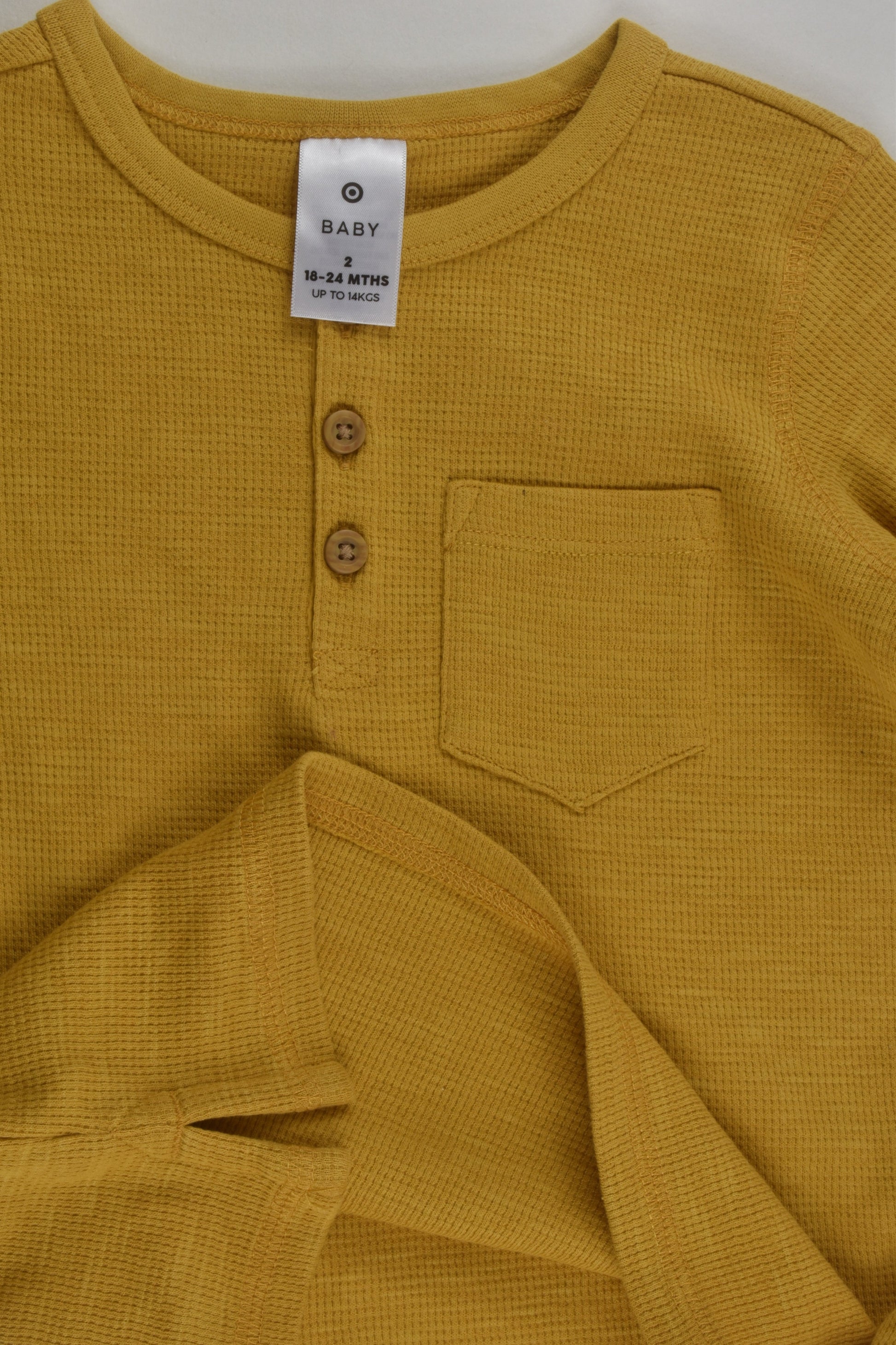 NEW Target Size 2 Mustard Waffle Top