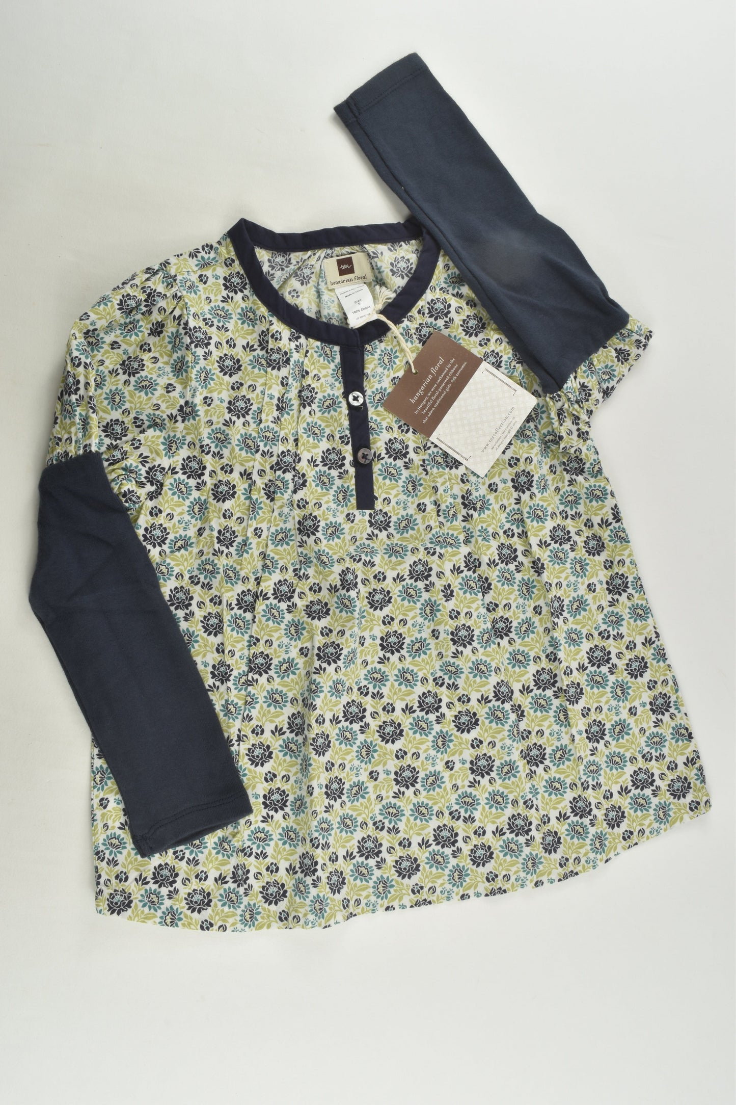 NEW Tea Size 5 Hungarian Floral Blouse