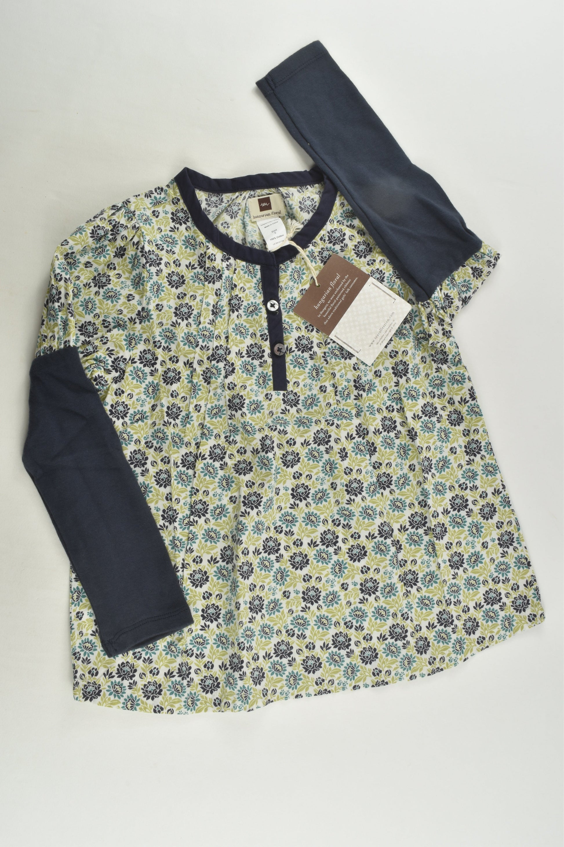 NEW Tea Size 5 Hungarian Floral Blouse