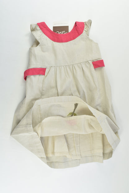 NEW Tea (US) Size 4 Lined Linen/Cotton Dress