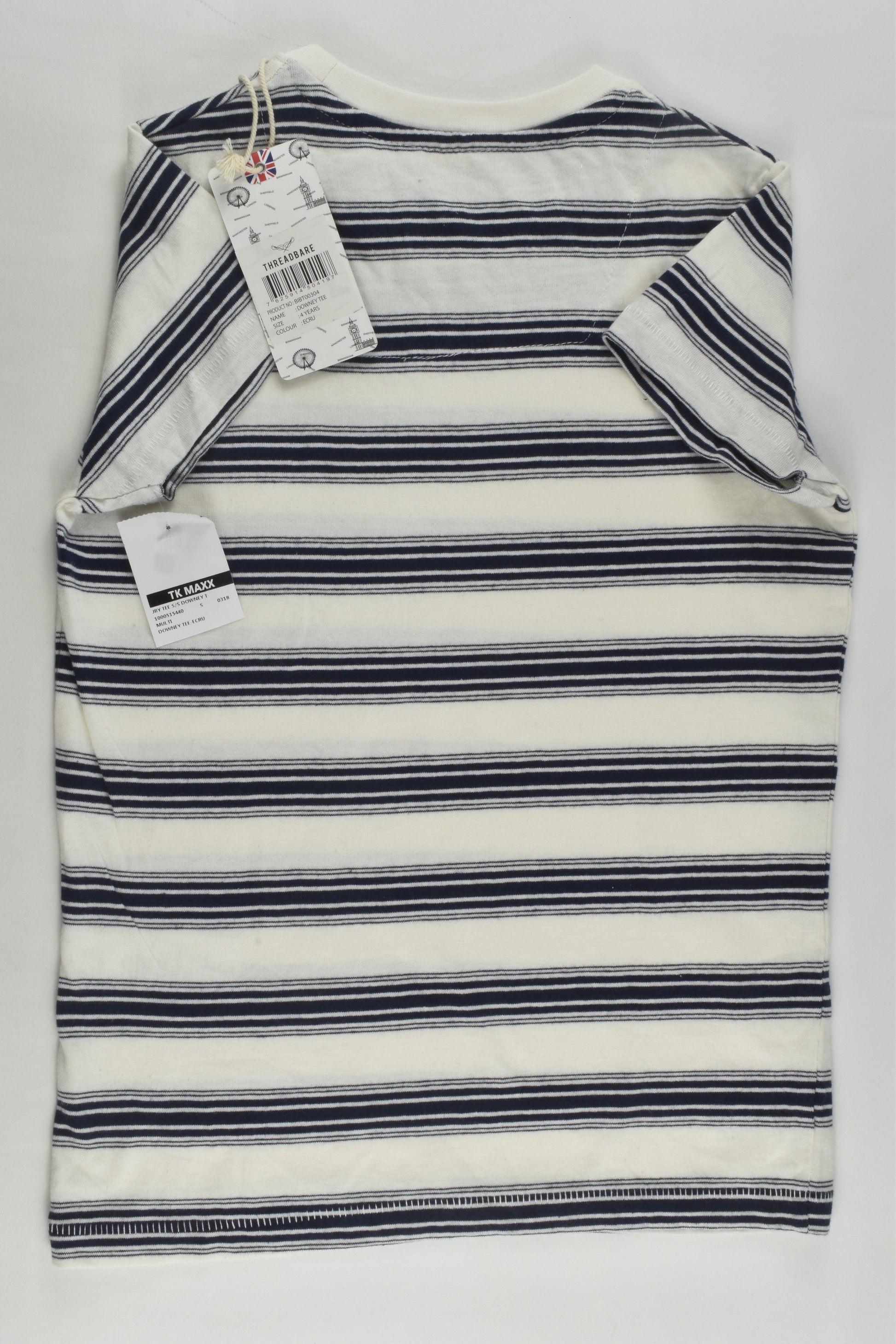 NEW Thread Boys Size 4 Striped T-shirt