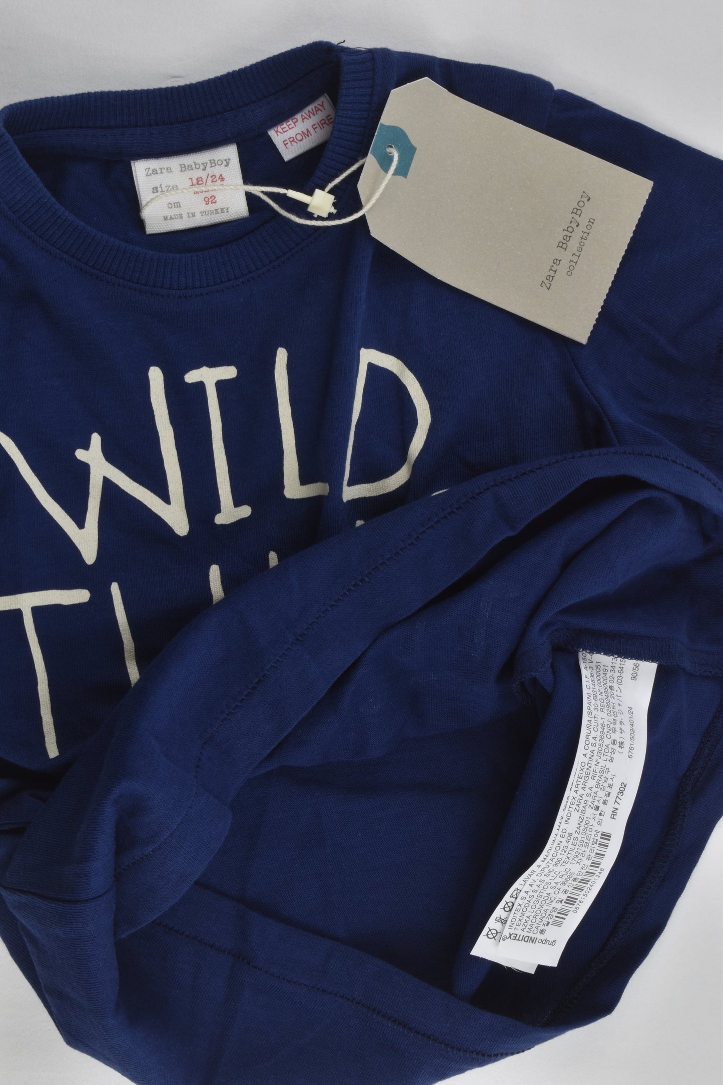 NEW Zara Size 2 (92 cm) 'Wild Thing' T-shirt