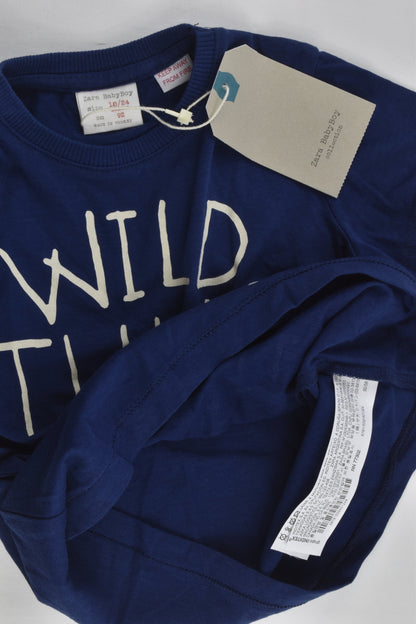 NEW Zara Size 2 (92 cm) 'Wild Thing' T-shirt