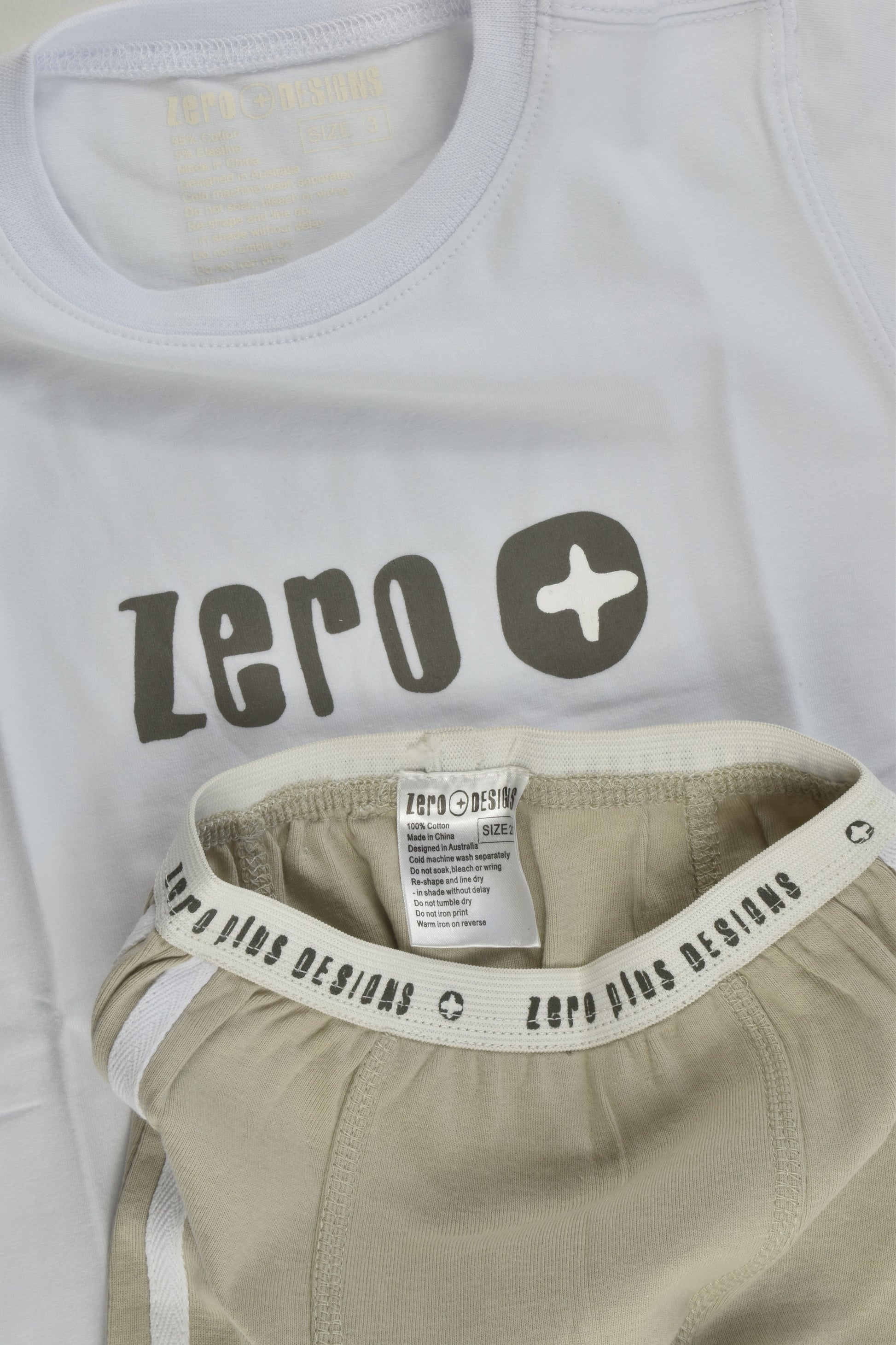 NEW Zero Designs Size 2/3 Short Pyjamas
