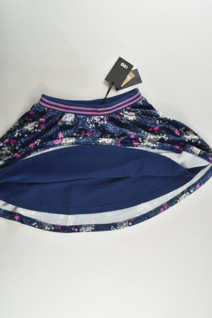 NEW iDo by Miniconf Size 7 (122 cm) Lined Floral Velvety Skirt