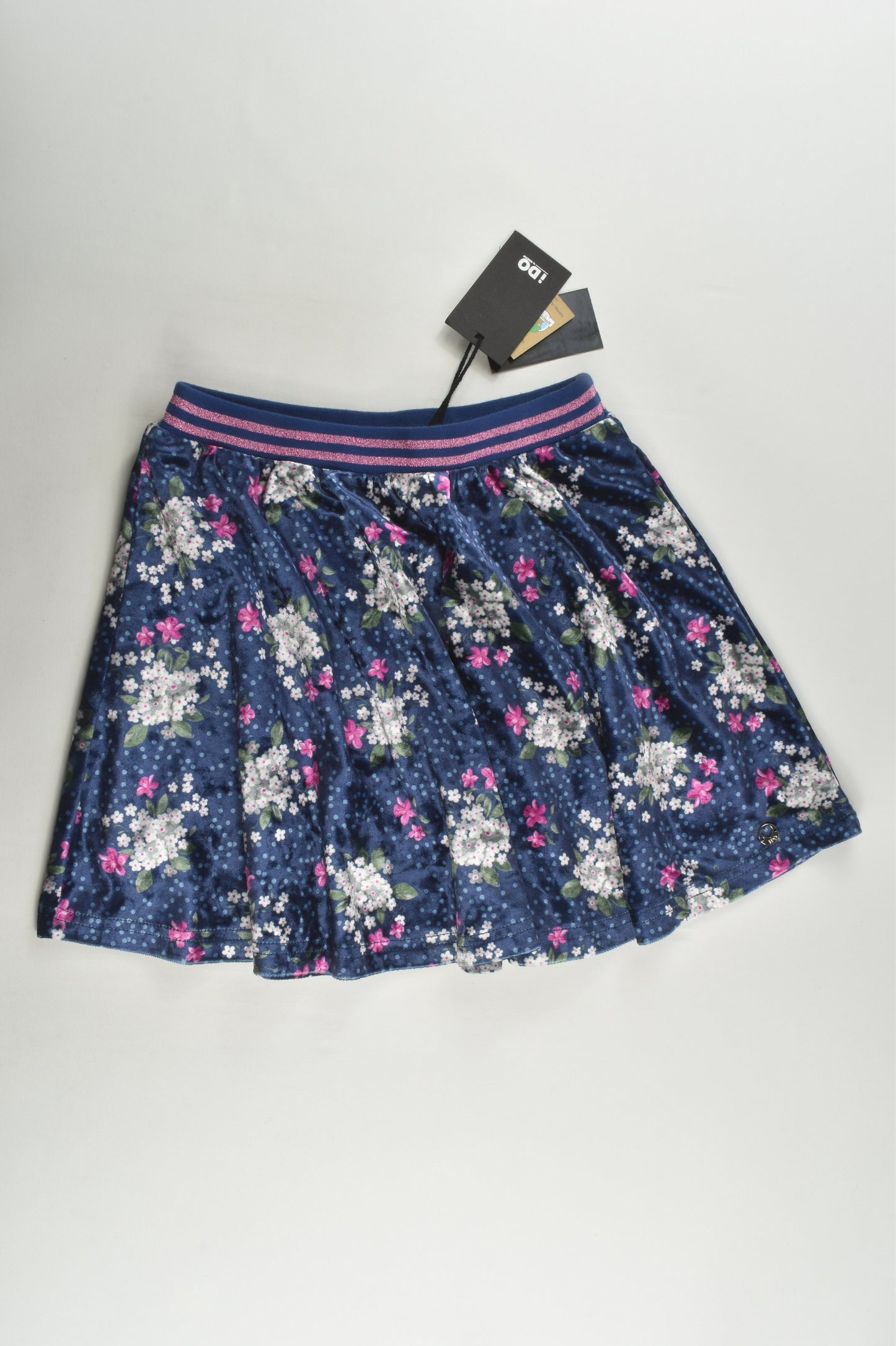 NEW iDo by Miniconf Size 7 (122 cm) Lined Floral Velvety Skirt