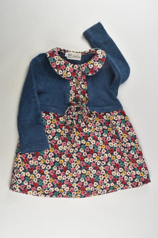 Natural Life Size 5 Floral Winter Dress