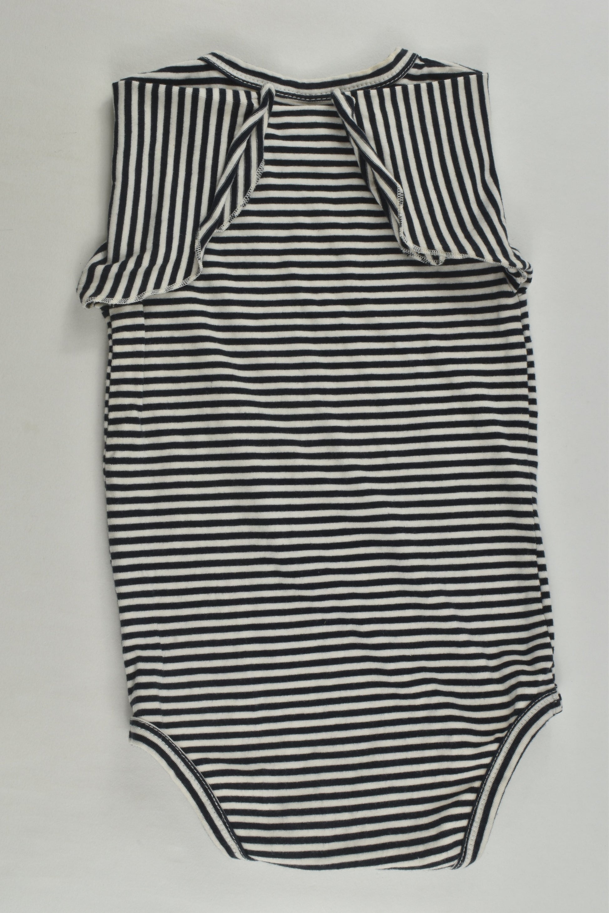 Nature Baby Size 0 Striped Organic Bodysuit