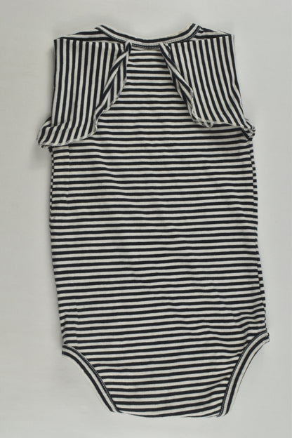 Nature Baby Size 0 Striped Organic Bodysuit