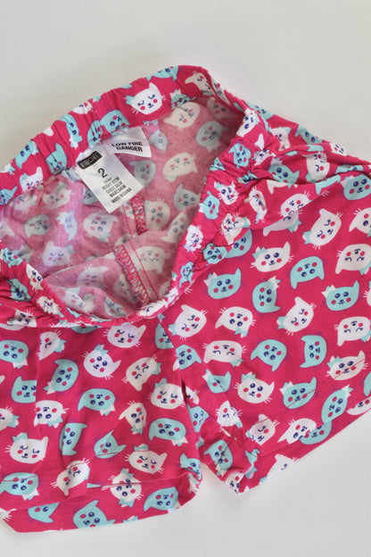 Neon Size 2 Viscose Cats Shorts