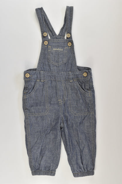 Newbie Size 00 Lined Denim Overalls