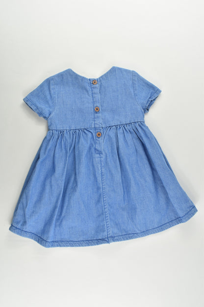 Next Size 0 (6-9 months) Cat Lightweight Denim Dress