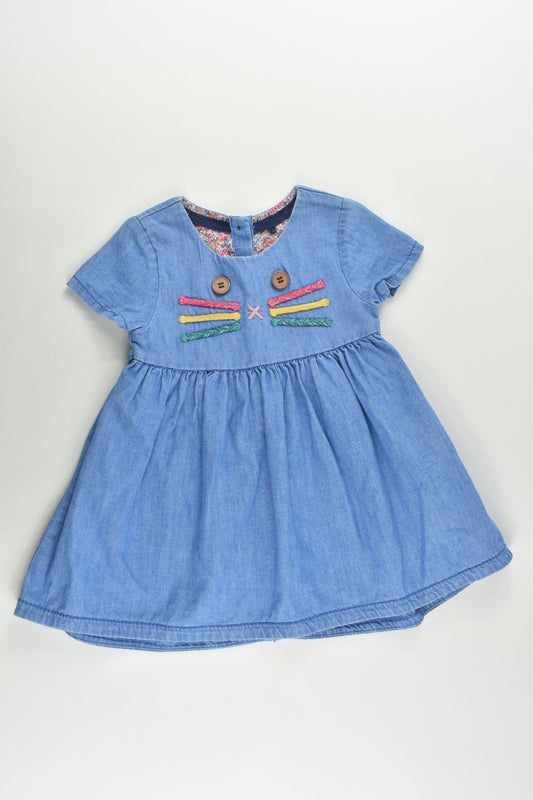 Next Size 0 (6-9 months) Cat Lightweight Denim Dress
