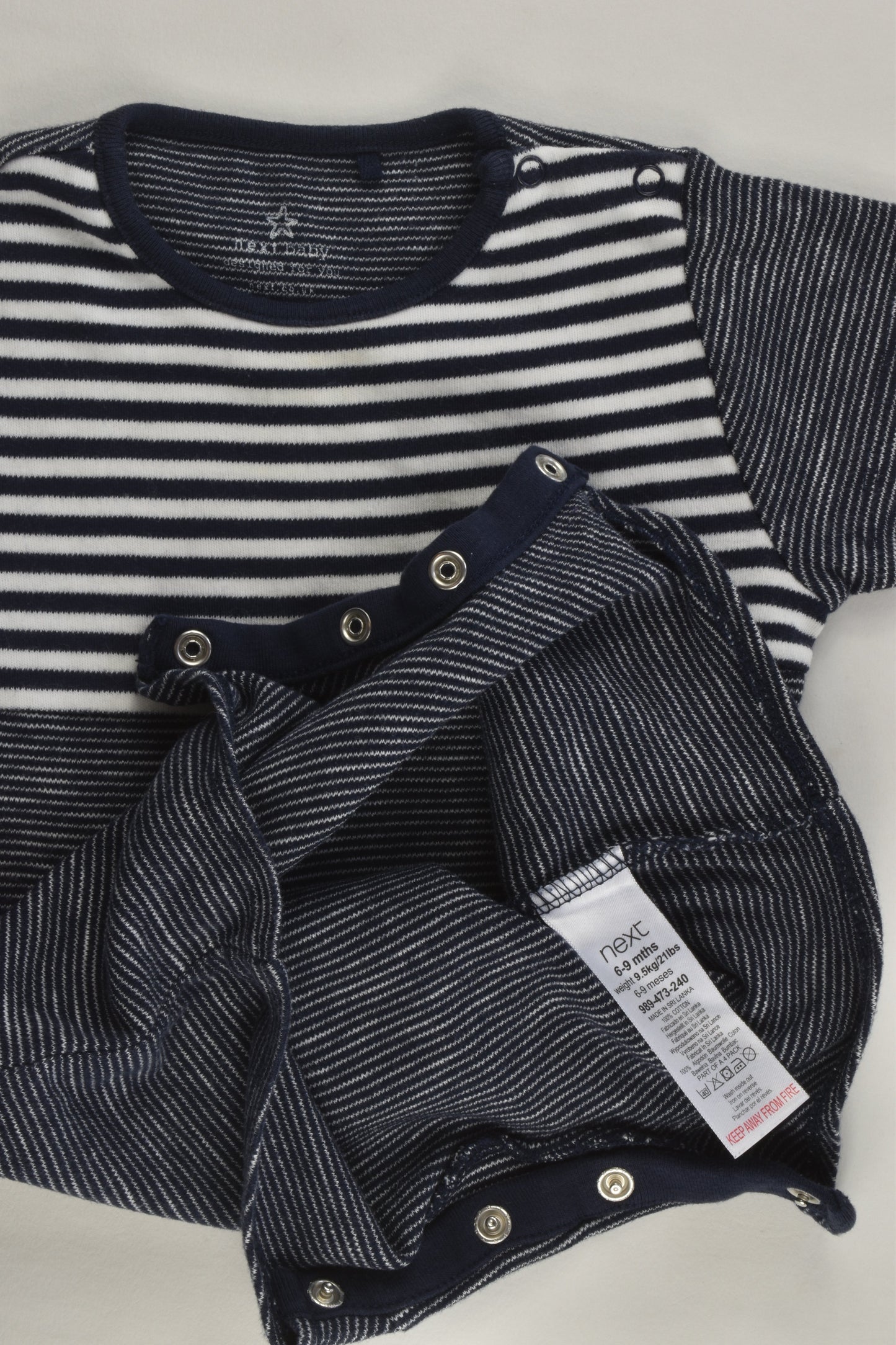 Next Size 0 (6-9 months) Striped Short Romper