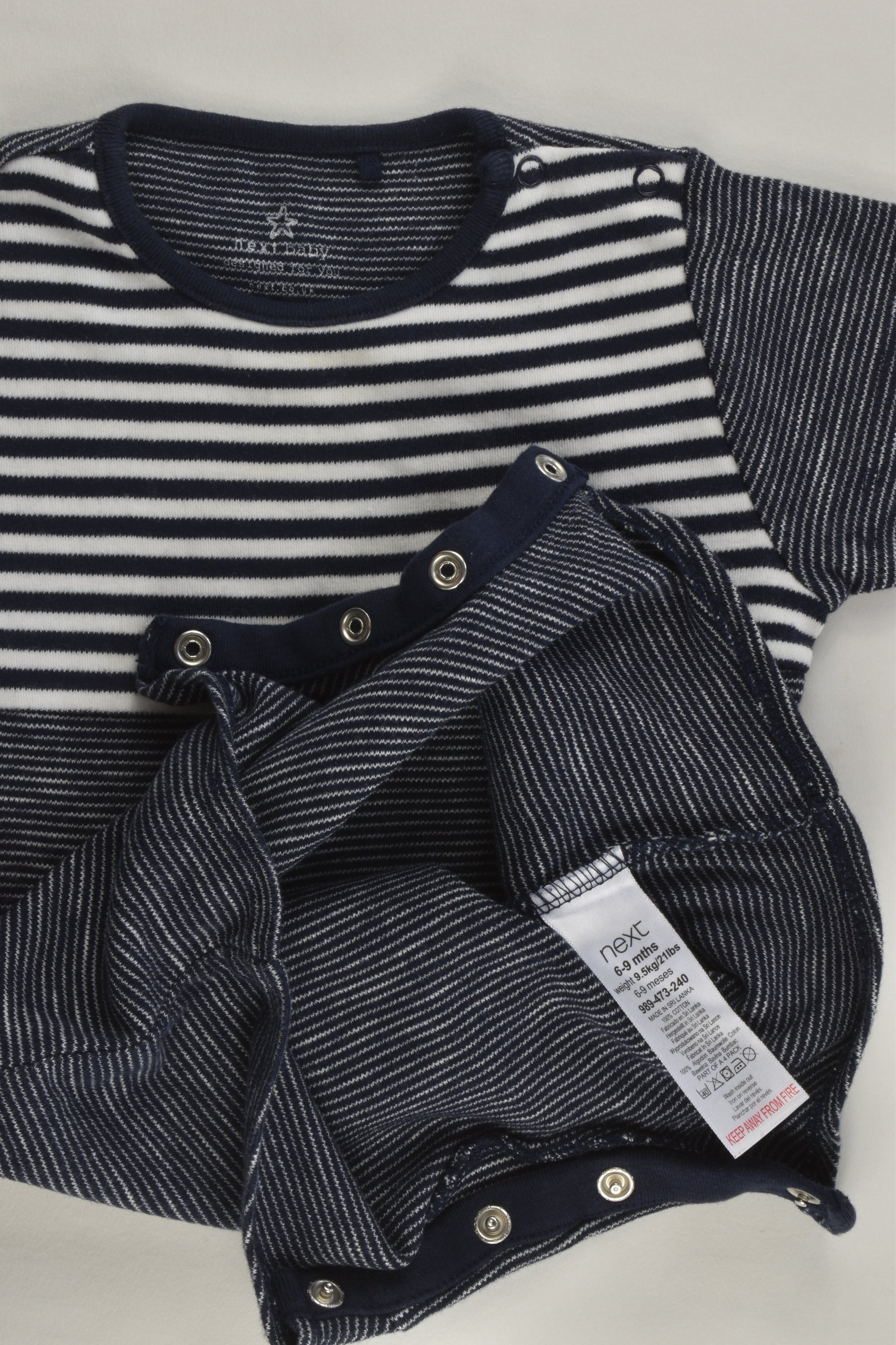 Next Size 0 (6-9 months) Striped Short Romper