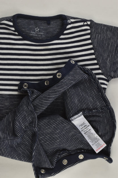 Next Size 0 (6-9 months) Striped Short Romper
