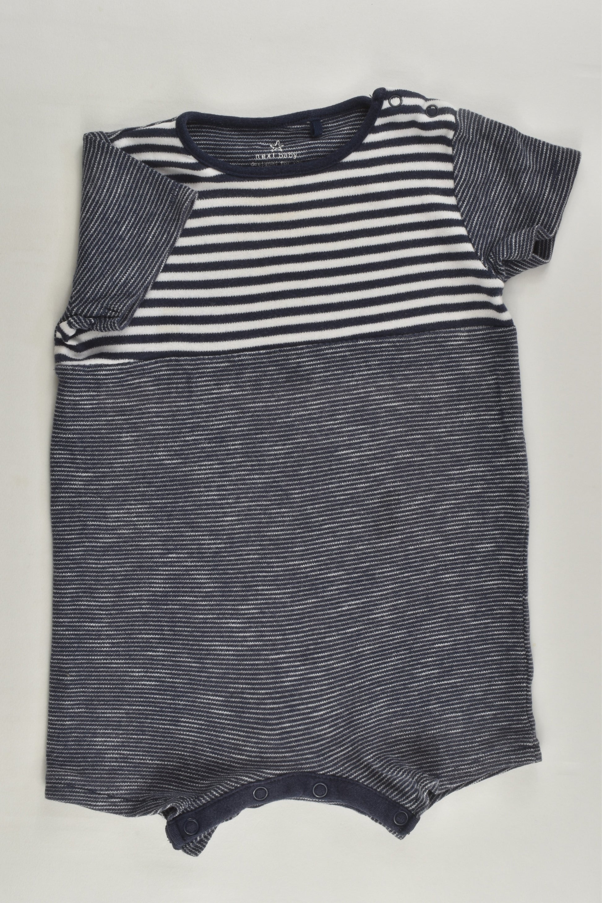 Next Size 0 (9-12 months) Striped Short Romper