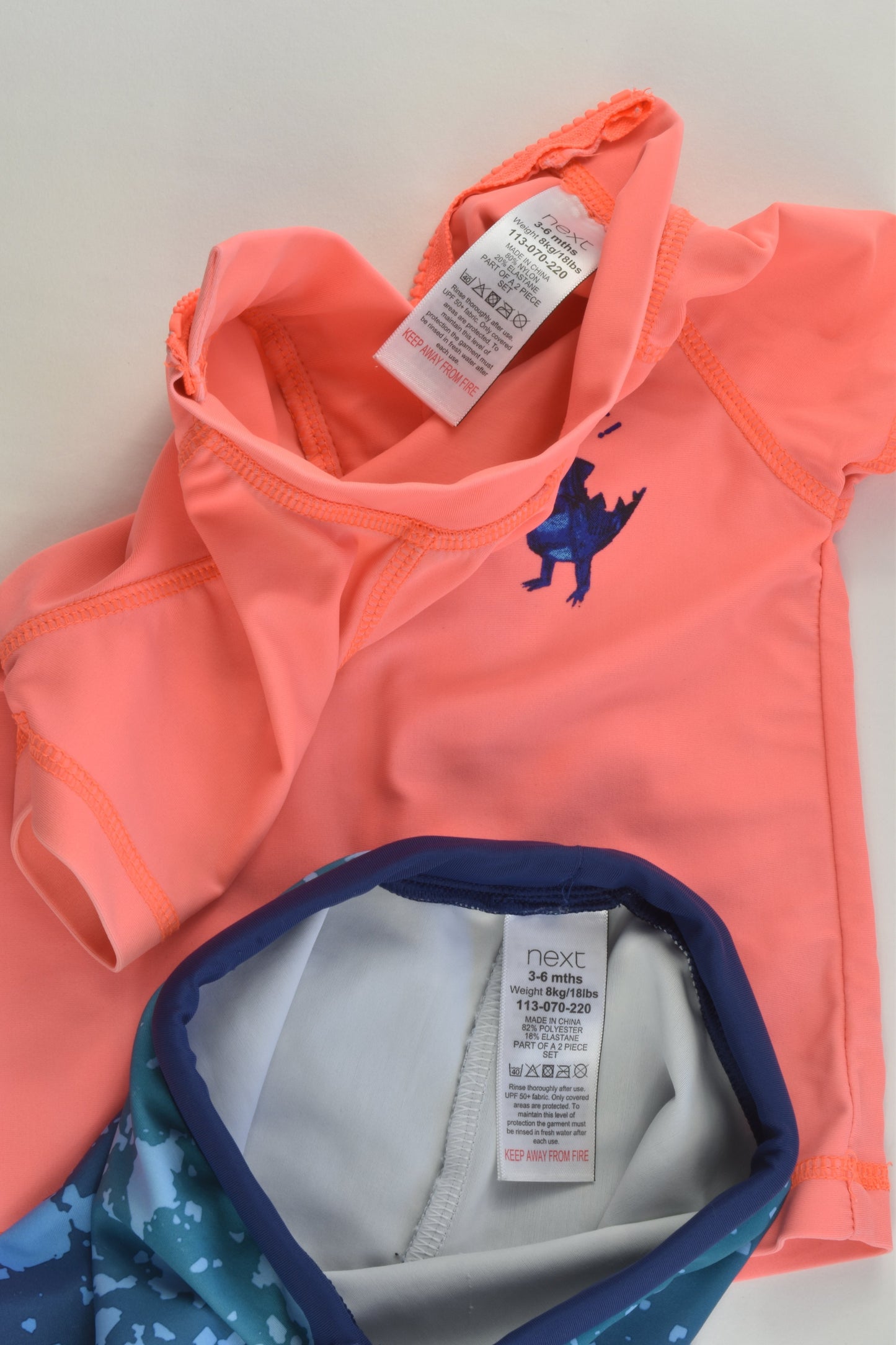 Next Size 00 (3-6 months) Dinosaur Rashie Set